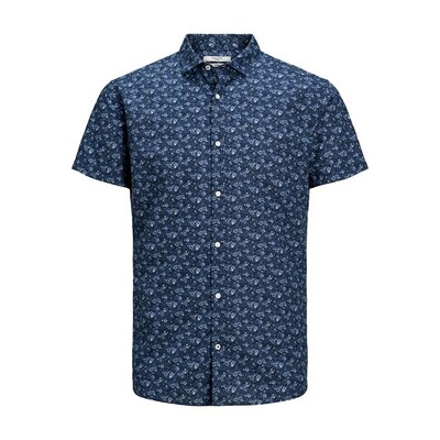 JPRBLASUMMER BLACKBURN SHIRT S/S STS Navy Blazer-SLIM FIT