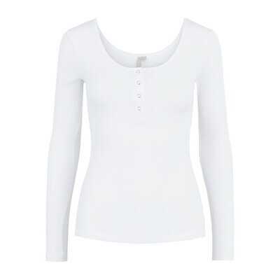 PCKITTE LS TOP NOOS BC Bright White