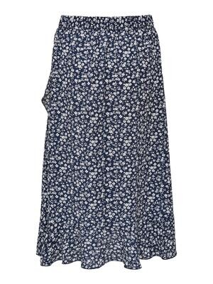 ONLCARLY FLOUNCE LONG SKIRT WVN NOOS Night Sky-NIGHT SKY W. CLOUD D