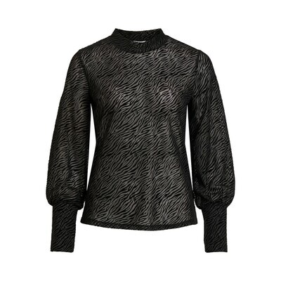 VITAFT L/S TOP Black/tone in tone