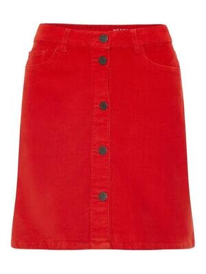 NMSUNNY SHORT CORDUROY SKATER SKIRT CLR Molten Lava