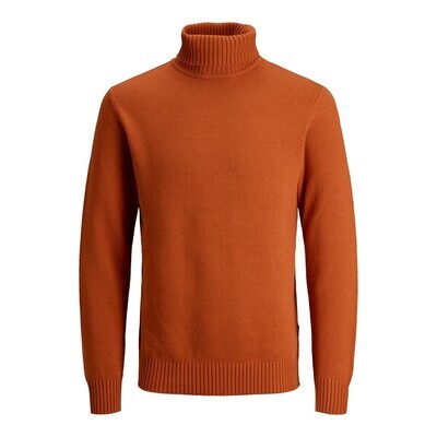 JOR CLYDE KNIT ROLL NECK LTN Burnt Ochre
