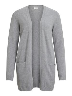VIRIL OPEN L/S KNIT CARDIGAN - NOOS LT GREY M
