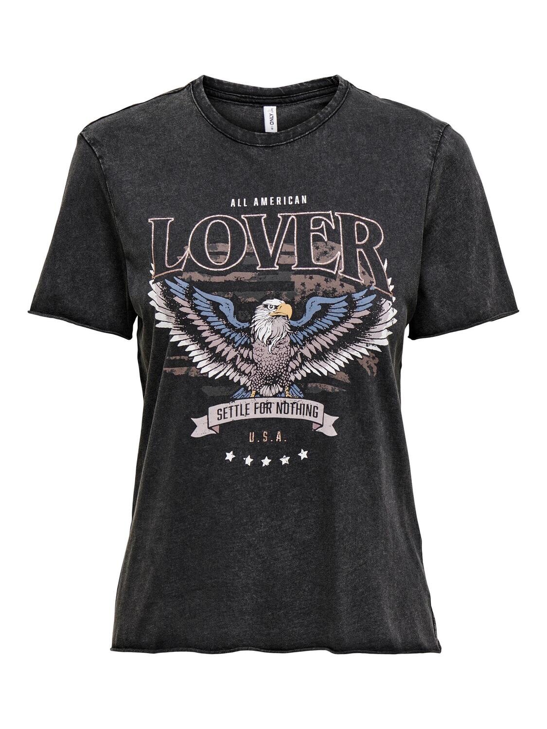 ONLLUCY REG S/S TOP JRS NOOS Black-LOVER