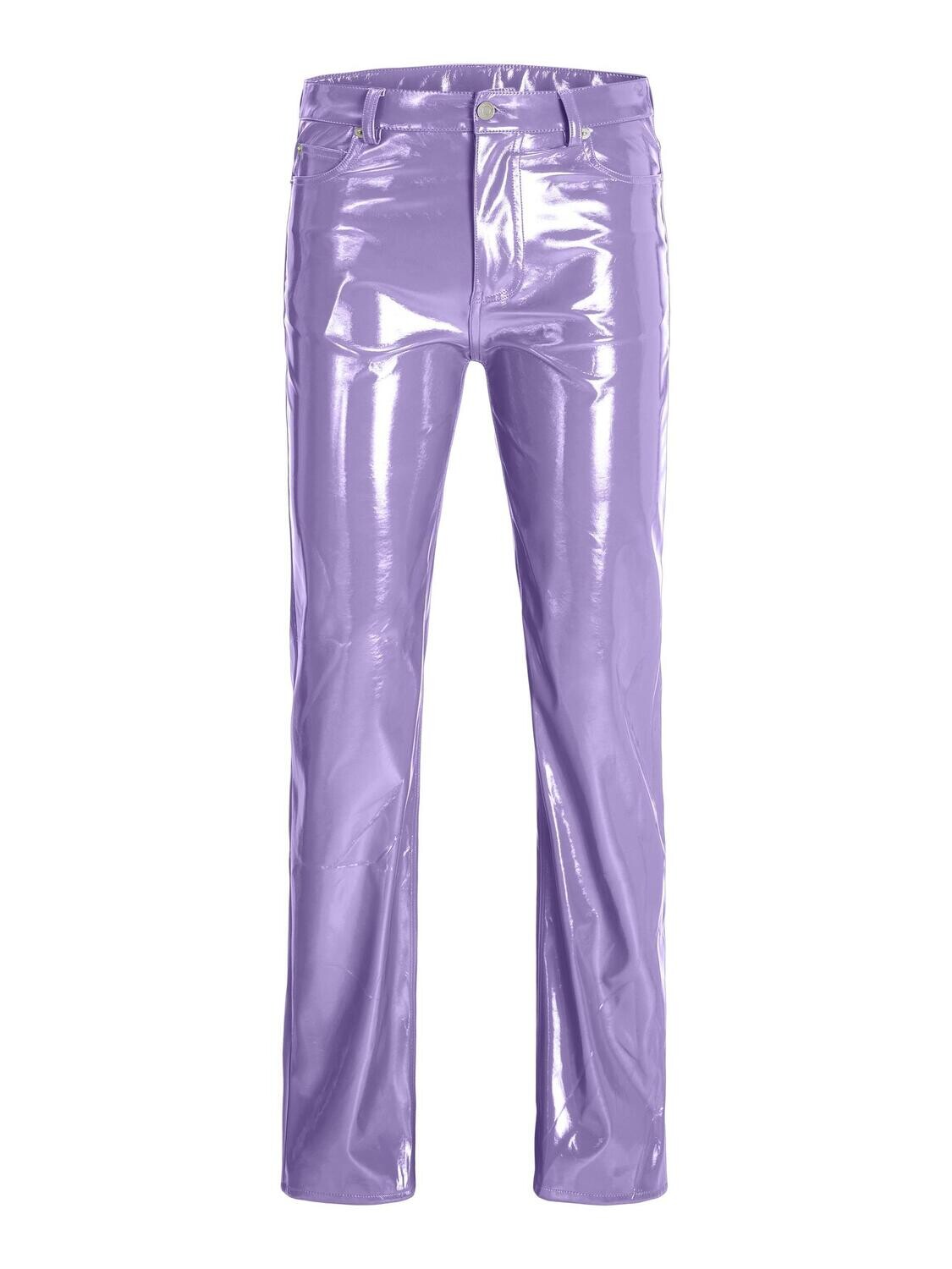JXKENYA HW STRA FAUX LEAT PANT NOOS Violet Tulip/SHINY