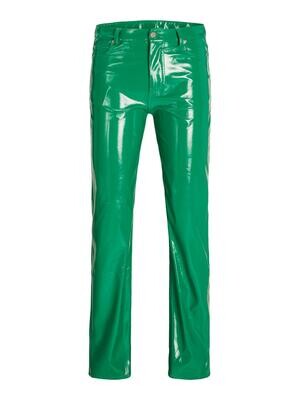 JXKENYA HW STRA FAUX LEAT PANT NOOS Jolly Green/SHINY