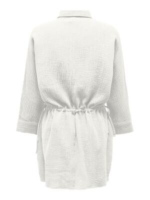 JDYTHEIS 3/4 SHIRT DRESS WVN Cloud Dancer