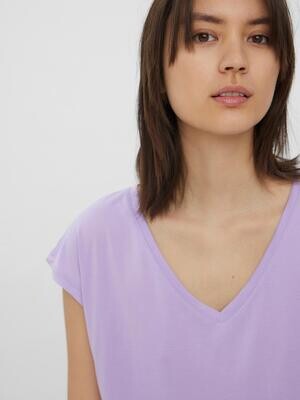 VMFILLI SS V-NECK TEE GA NOOS Lavendula