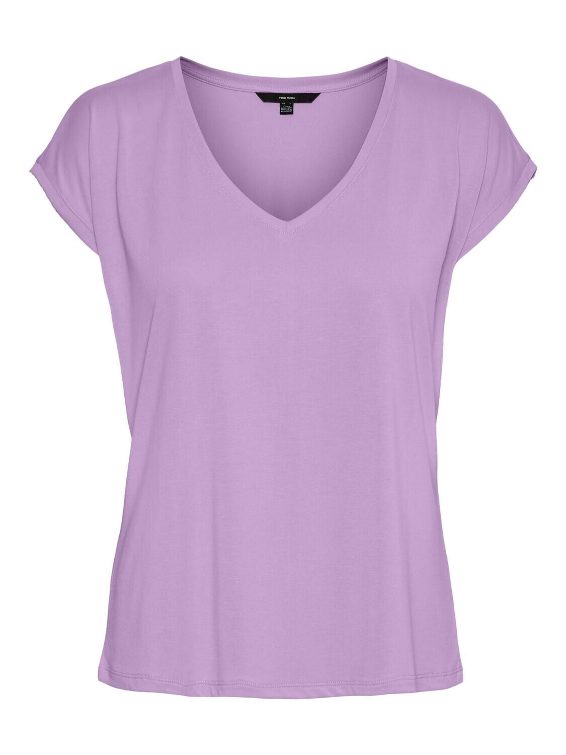 VMFILLI SS V-NECK TEE GA NOOS Lavendula