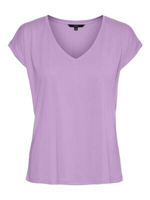 VMFILLI SS V-NECK TEE GA NOOS Lavendula