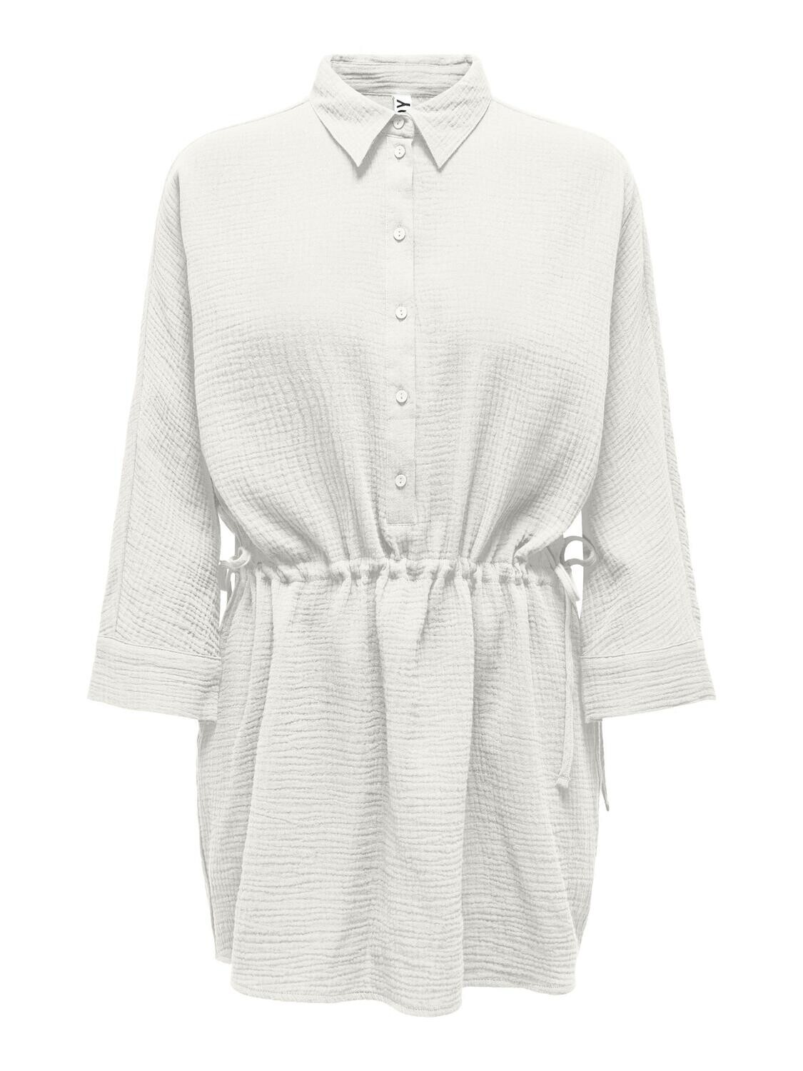 JDYTHEIS 3/4 SHIRT DRESS WVN Cloud Dancer