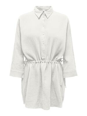 JDYTHEIS 3/4 SHIRT DRESS WVN Cloud Dancer