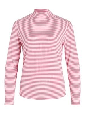 VITHESSA L/S HIGH NECK TOP Fuchsia Pink/CLOUD D