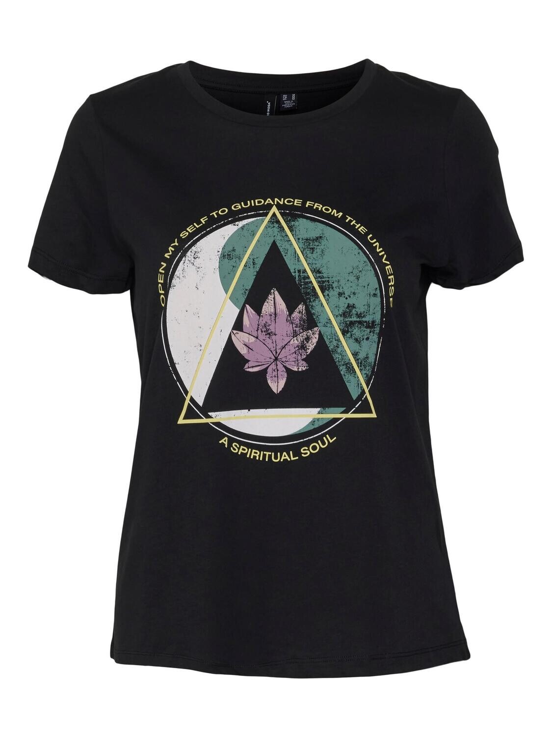 VMLOTUSFRANCIS SS TOP BOX JRS Black-LOTUS FLOWER