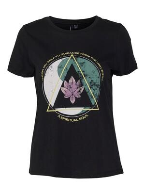 VMLOTUSFRANCIS SS TOP BOX JRS Black-LOTUS FLOWER