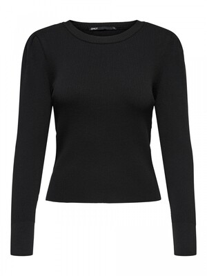 ONLSALLY L/S PUFF PULLOVER KNT NOOS Black
