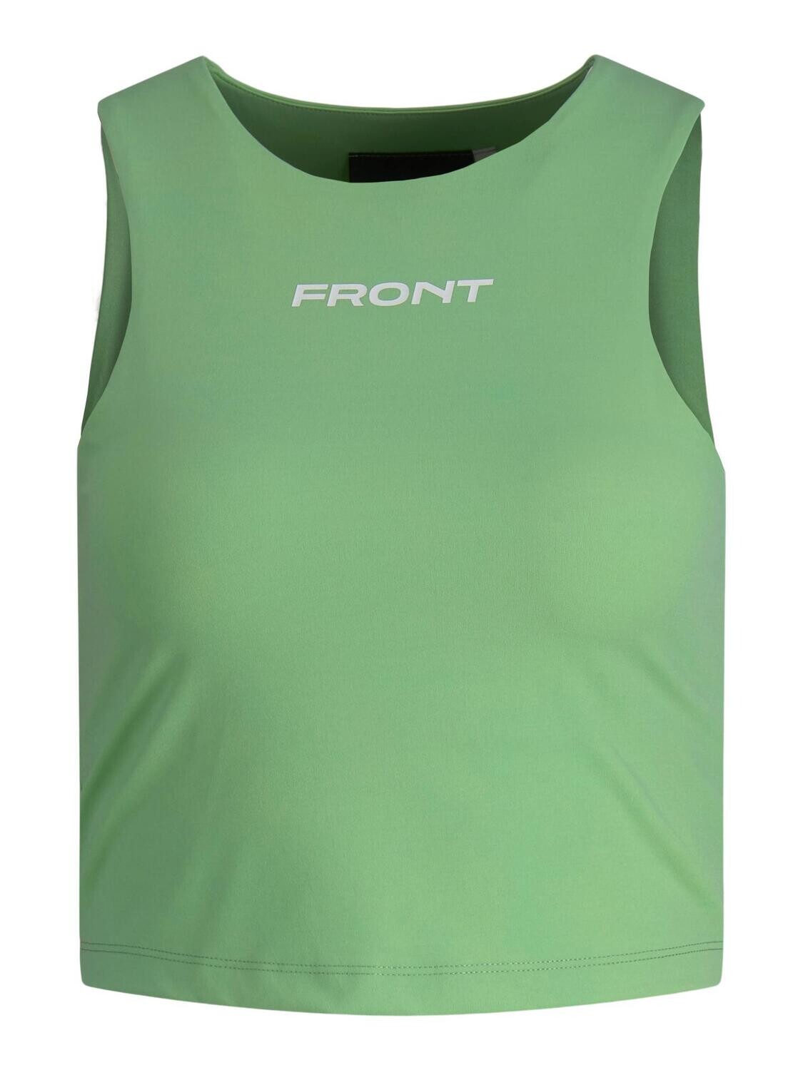 JXRACHEL SL STRETCH TANK TOP LN Absinthe Green-BRIGHT WHITE