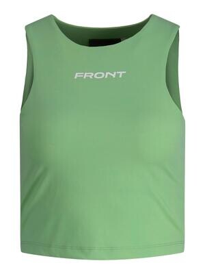 JXRACHEL SL STRETCH TANK TOP LN Absinthe Green-BRIGHT WHITE