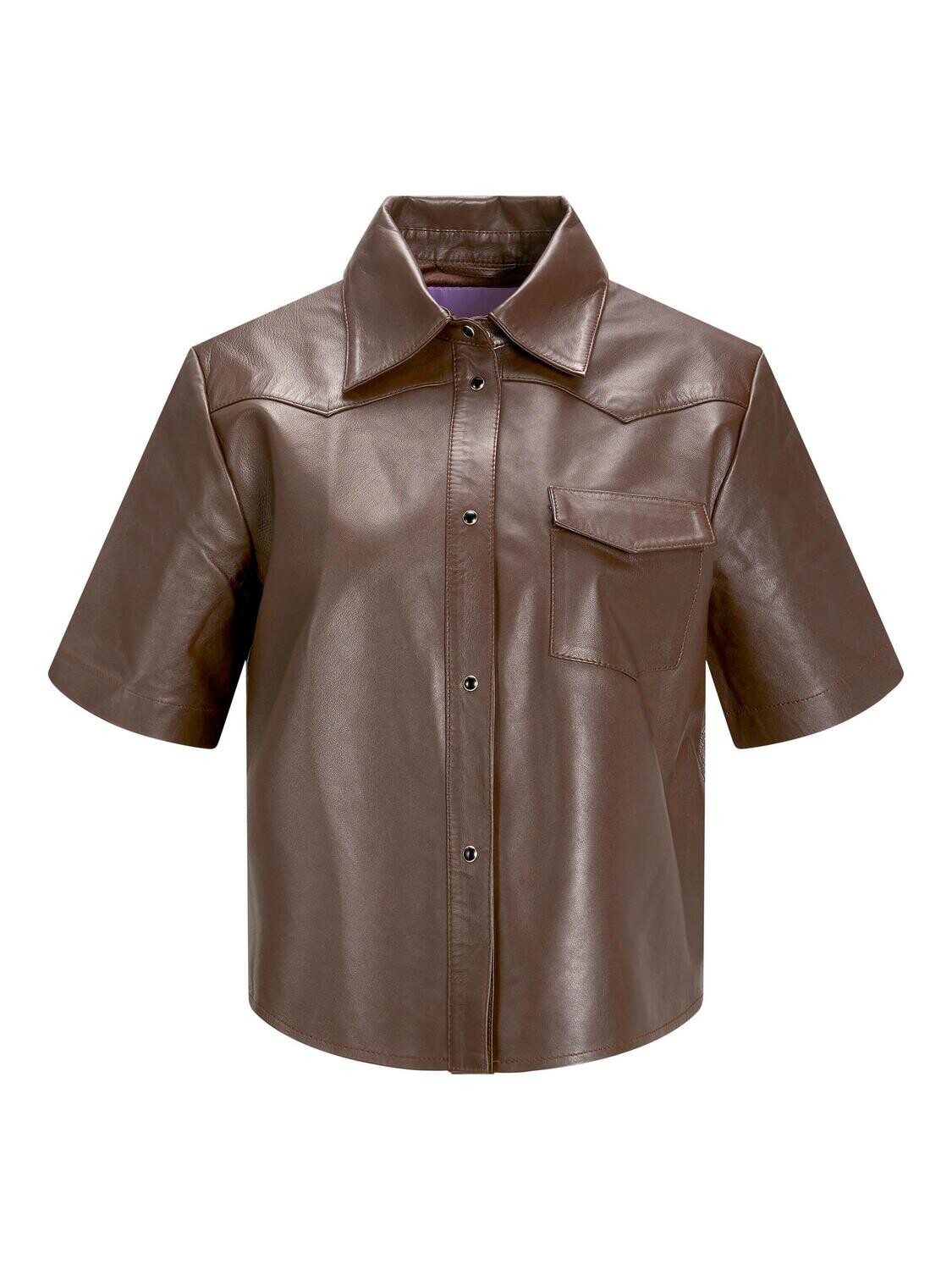 JXLARK SHORT LEATHER SHIRT NOOS Demitasse