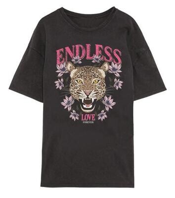 VMFOREVER OVERSIZED WASHED T-SHIRT EXP Black-WASHED ENDLESS