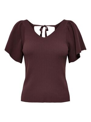 ONLLEELO S/S BACK PULLOVER KNT NOOS Winetasting