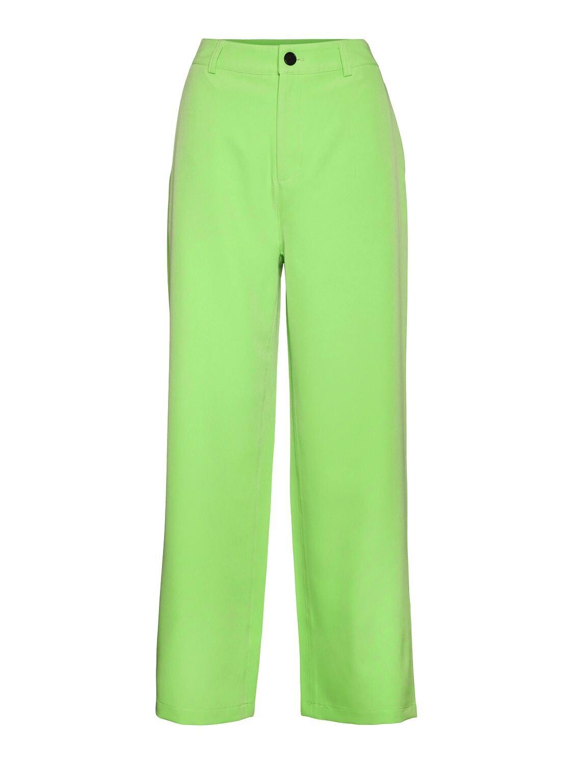 NMDREWIE HW ANCLE WIDE PANTS Grass Green-DTM LINING