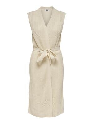 JDYJUSTY GURLI S/L OPEN BELT VEST KNT Eggnog