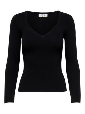 JDYCIRKELINE LIFE L/S HEART PULLOVER KNT Black