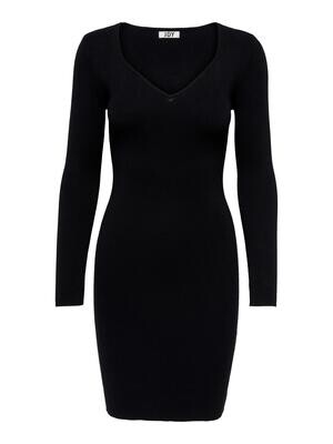 JDYCIRKELINE LIFE L/S HEART DRESS KNT Black