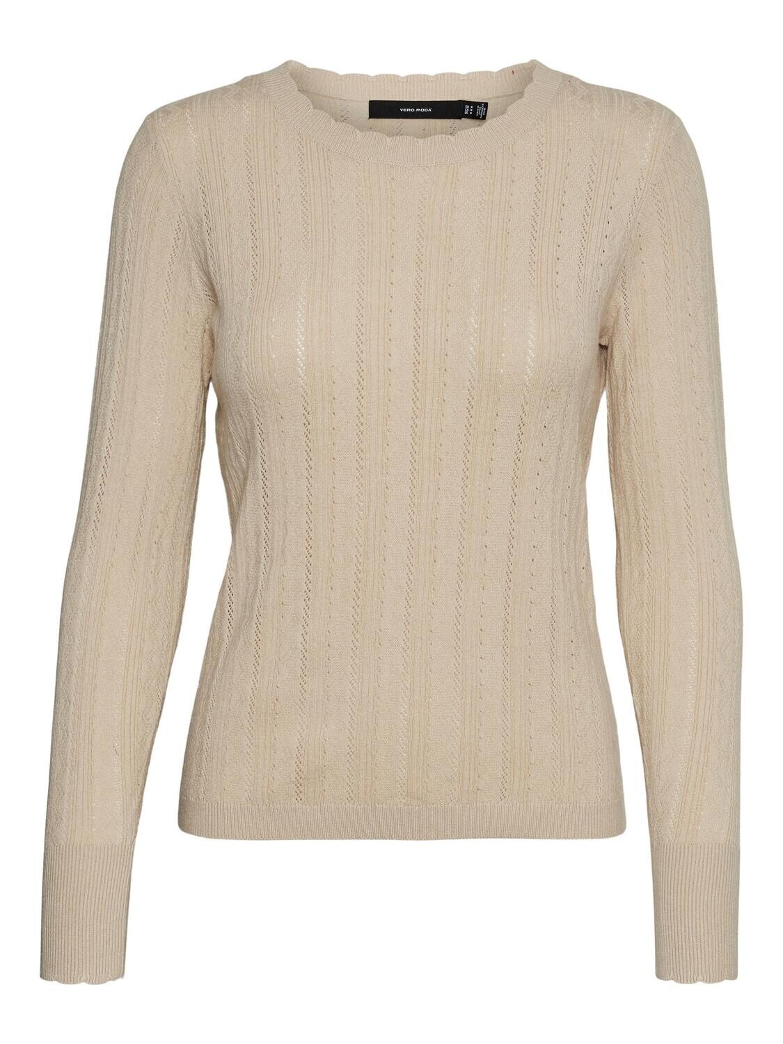 VMKARIS LS O-NECK POINTELLE BLOU. GA BOO Birch
