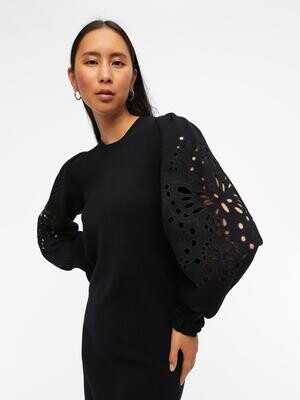 OBJREYNARD LS KNIT DRESS PB12 DIV Black