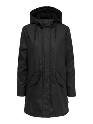 ONLSALLY RAINCOAT OTW Black-BLACK TEDDY