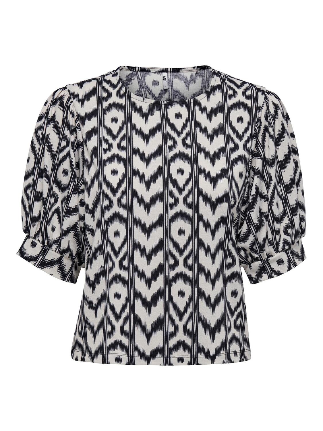 JDYKAMILLA S/S TOP JRS Seedpearl-SEADPEARL W AZTEC AOP