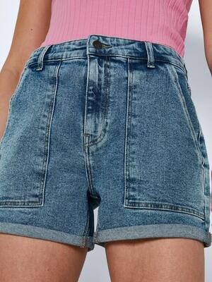 NMBE KATY HW SLIM SHORTS AZ176LB NOOS Light Blue Denim