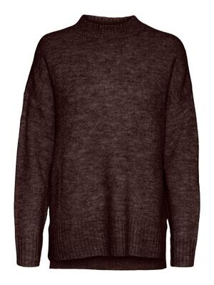 VMLEFILE OVERSIZE BOXY BLOUSE GA NOOS Coffee Bean/W. MELAN