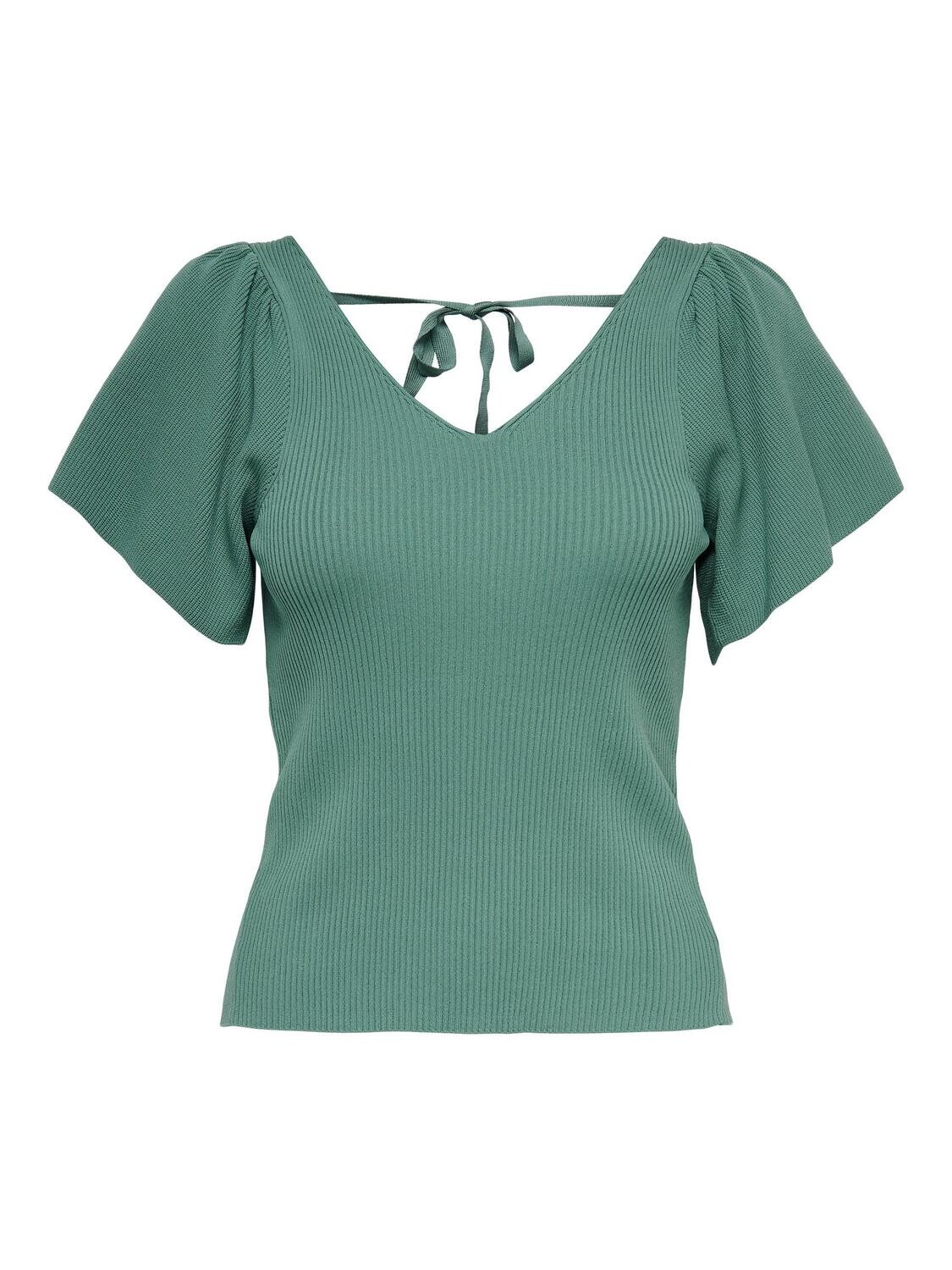 ONLLEELO S/S BACK PULLOVER KNT NOOS Balsam Green