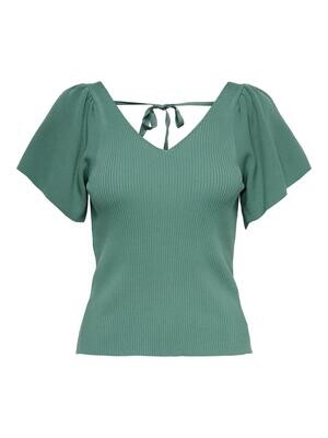 ONLLEELO S/S BACK PULLOVER KNT NOOS Balsam Green