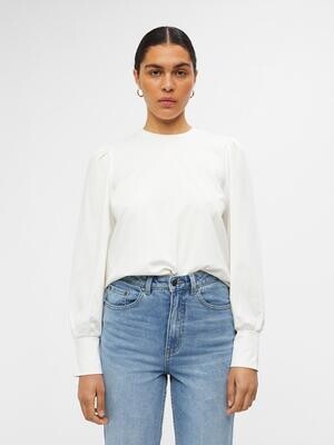 OBJCAROLINE L/S TOP NOOS Cloud Dancer