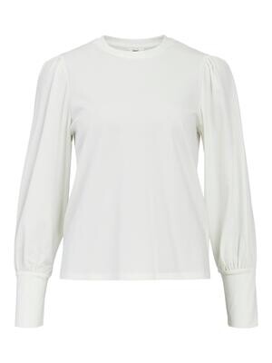 OBJCAROLINE L/S TOP NOOS Cloud Dancer