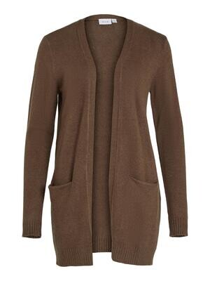VIRIL OPEN L/S KNIT CARDIGAN - NOOS Crocodile-DARK MELANGE
