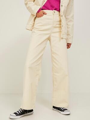JXGELLY WIDE CORD HW PANT SN Bone White