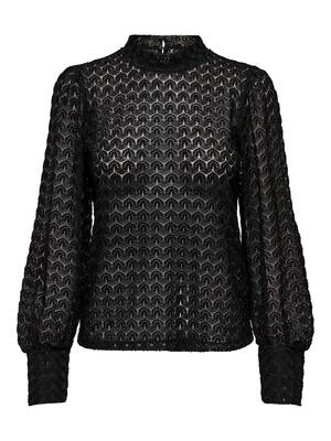 JDYAVERY L/S LACE TOP JRS Black