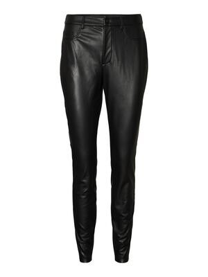NMELLY HW PU PANTS Black