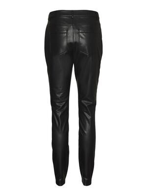 NMELLY HW PU PANTS Black