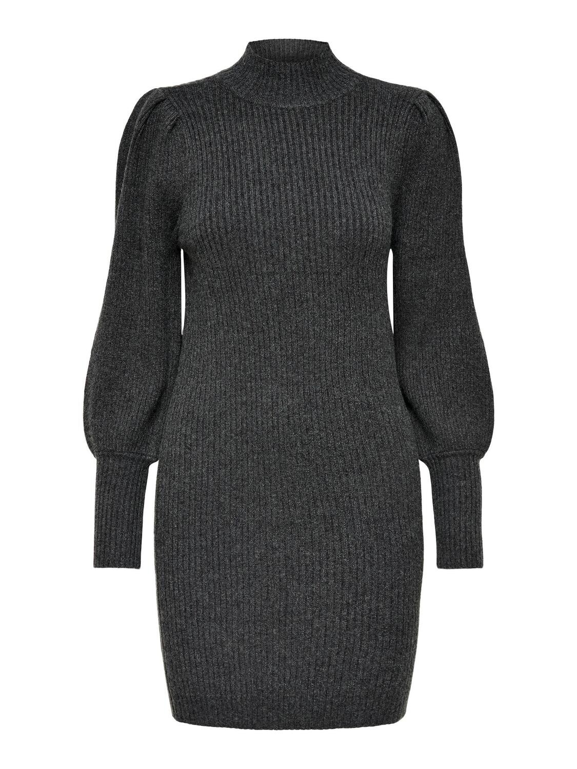 ONLKATIA L/S DRESS KNT NOOS Dark Grey Melange
