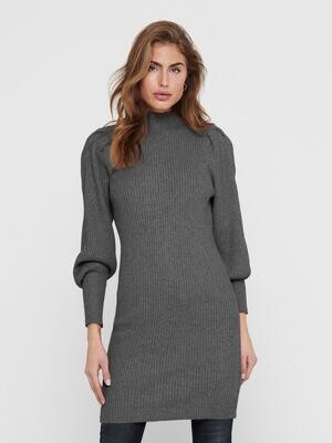 ONLKATIA L/S DRESS KNT NOOS Dark Grey Melange