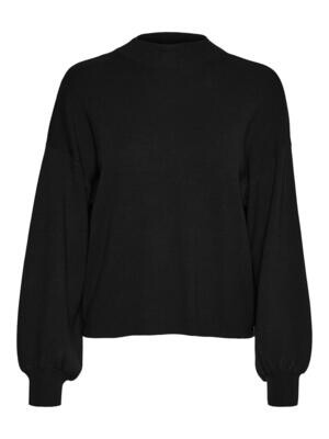 VMNANCY HIGHNECK VOLUME BLOUSE GA BOO Black