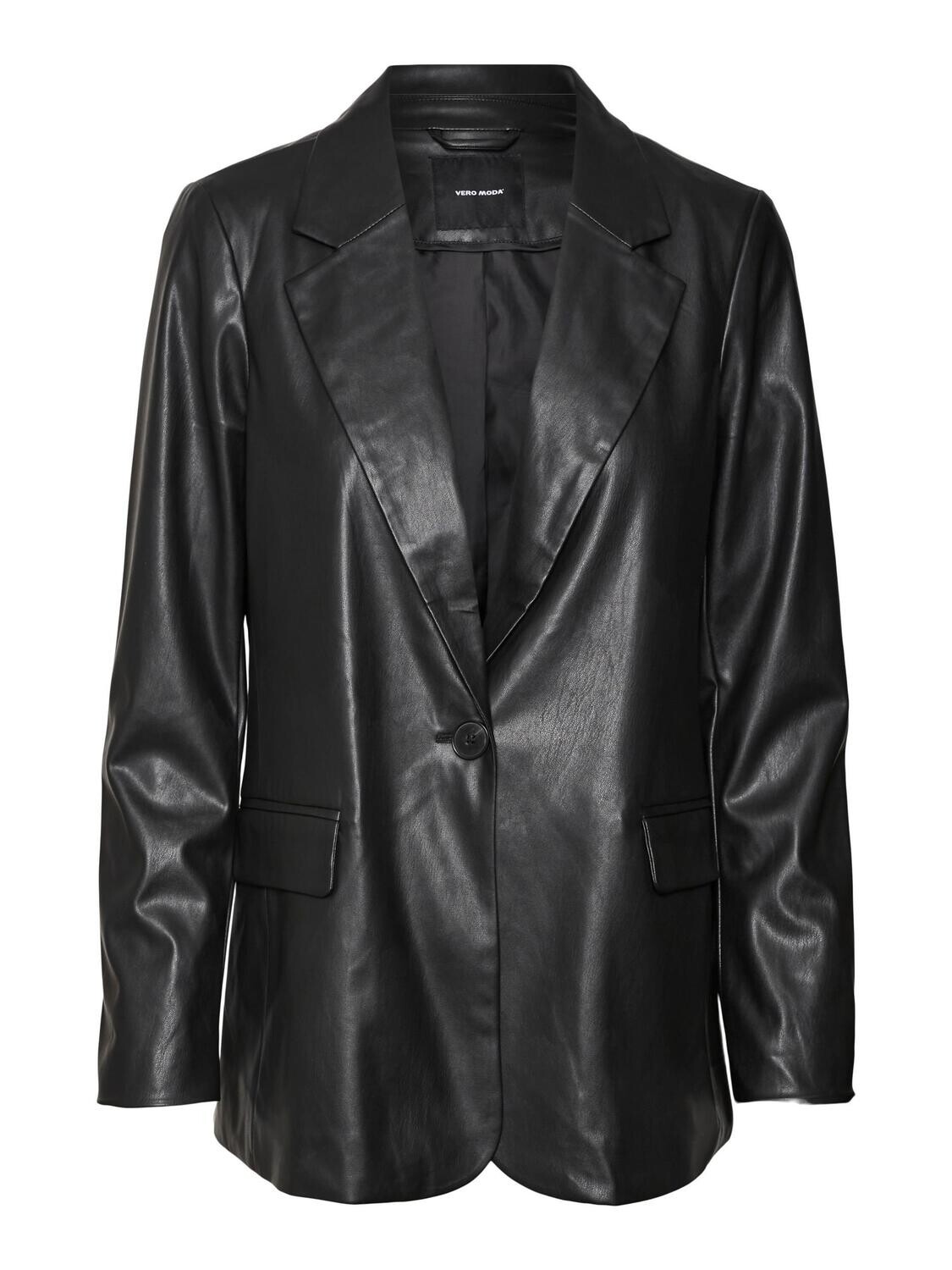 VMOLYMPIA LS SINGLE LOOSE PL BLAZER NOOS Black