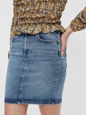 PCLILI MW DENIM SKIRT LB159-VI/NOOS BC Light Blue Denim