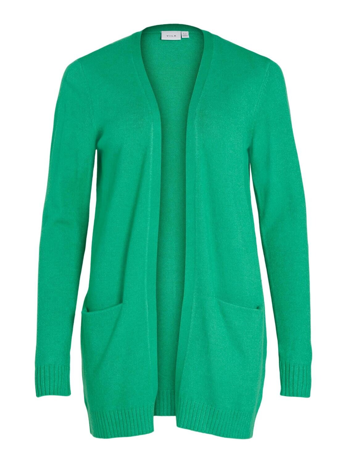 VIRIL OPEN L/S KNIT CARDIGAN - NOOS Kelly Green-DARK MELANGE